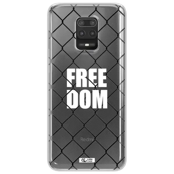 a close-up of a chain link fence Xiaomi Note 9S Clear TPU Case