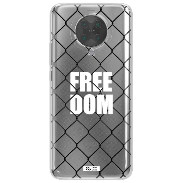a close-up of a chain link fence Xiaomi Poco F2 Pro Clear TPU Case
