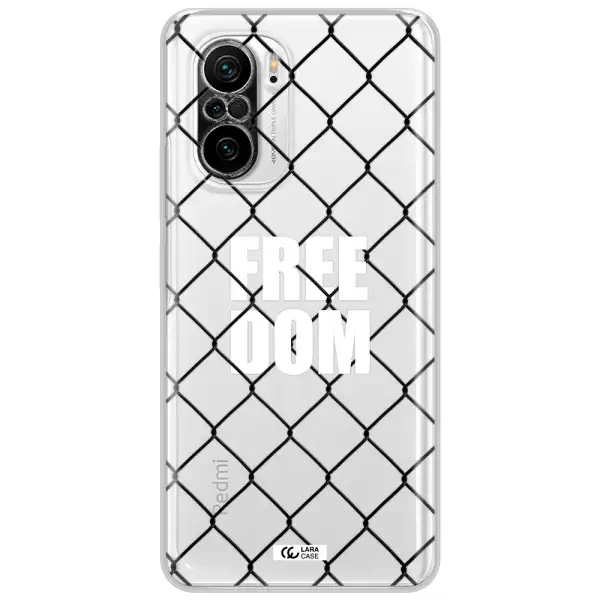 A Close-Up Of A Chain Link Fence Xiaomi Poco F3 Clear Tpu Case
