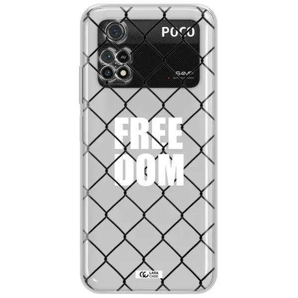A Close-Up Of A Chain Link Fence Xiaomi Poco M4 Pro 4G Clear Tpu Case