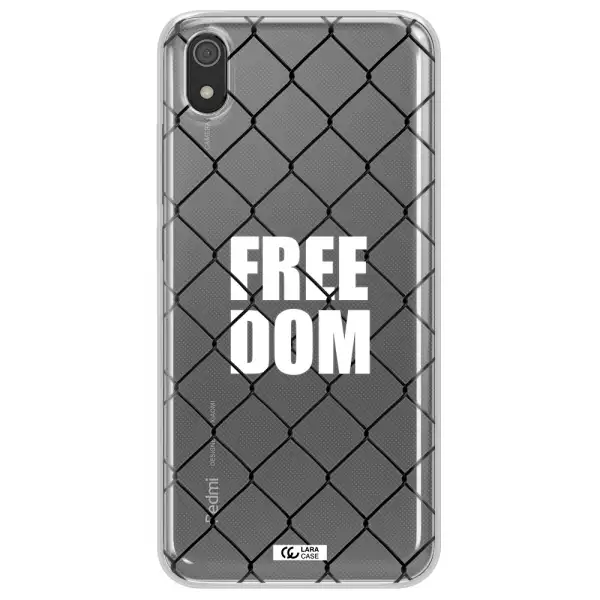 a close-up of a chain link fence Xiaomi Redmi 7A Clear TPU Case