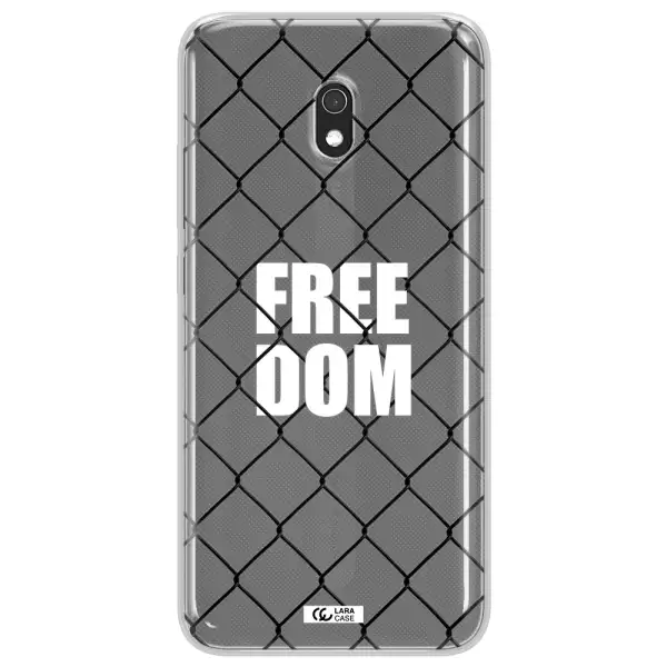 a close-up of a chain link fence Xiaomi Redmi 8A Clear TPU Case