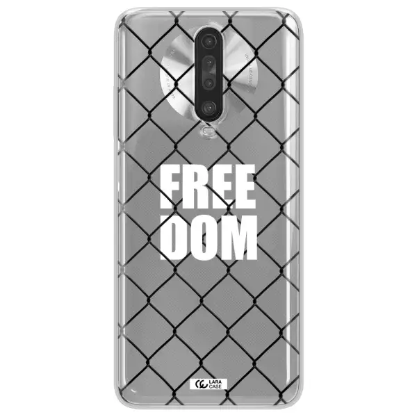 a close-up of a chain link fence Xiaomi Redmi K30 Clear TPU Case