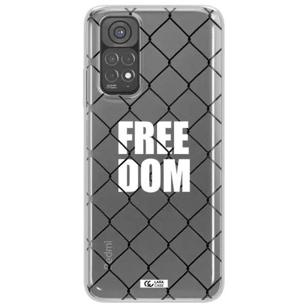 a close-up of a chain link fence Xiaomi Redmi Note 11 Clear TPU Case