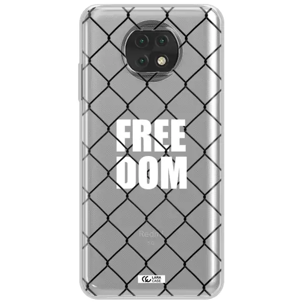 A Close-Up Of A Chain Link Fence Xiaomi Redmi Note 9T Clear Tpu Case