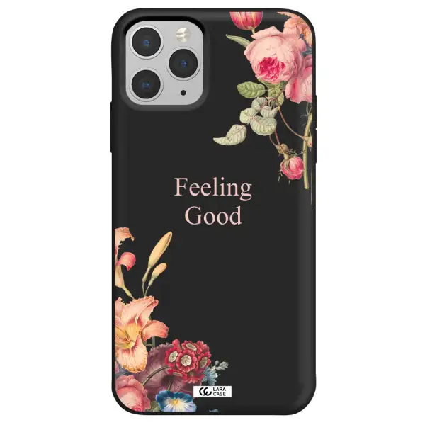 a close-up of flowers Apple iPhone 11 pro max Silicone black Case