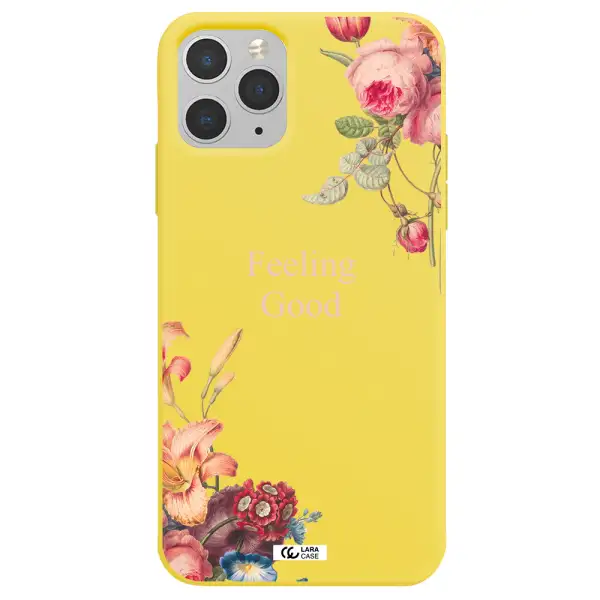 a close-up of flowers Apple iPhone 11 pro max Silicone canary yellow Case