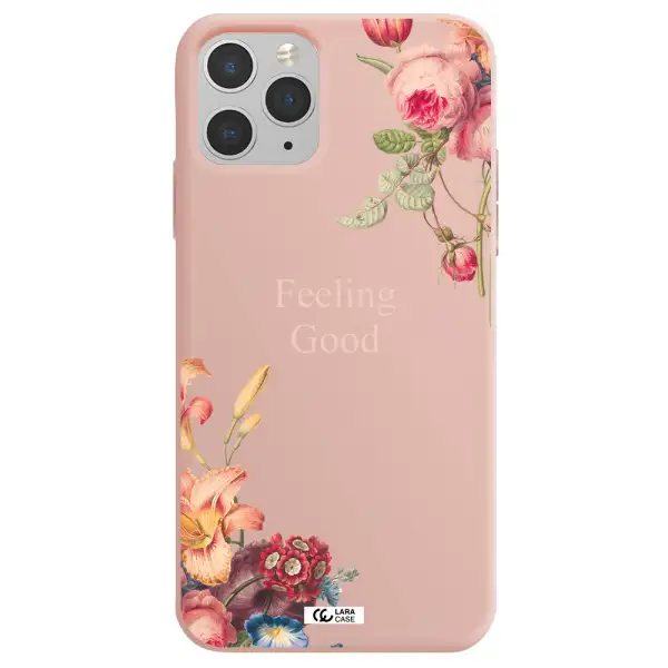 a close-up of flowers Apple iPhone 11 pro max Silicone pastel pink Case