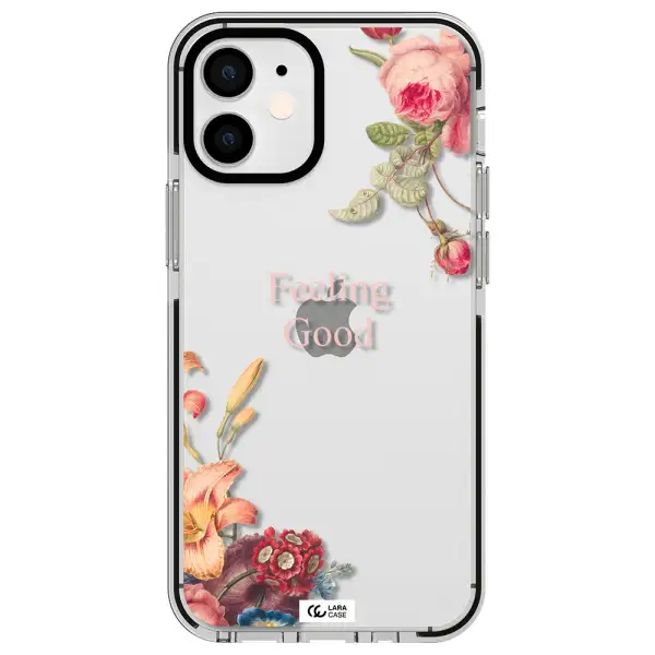 a close-up of flowers Apple iPhone 12 mini impact black border Case