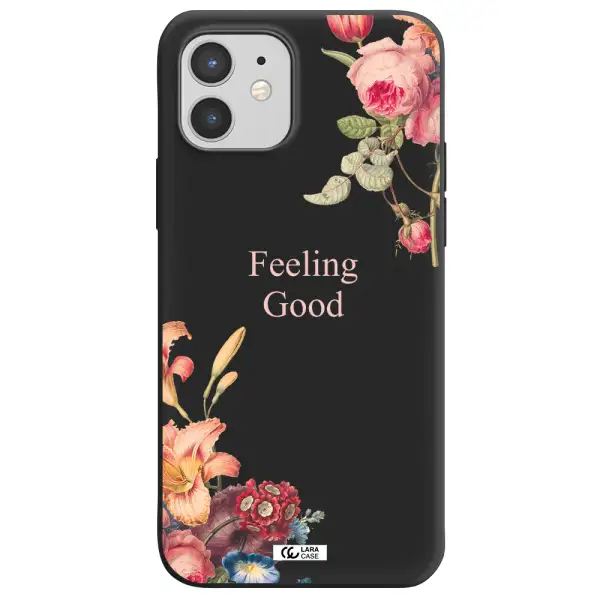 a close-up of flowers Apple iPhone 12 mini Silicone black Case