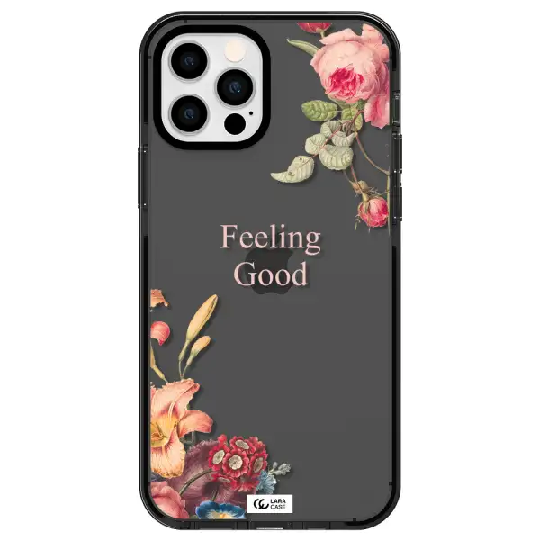 a close-up of flowers Apple iPhone 12 pro impact Smoke Black Case