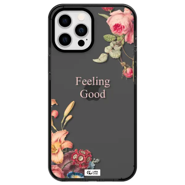 a close-up of flowers Apple iPhone 12 pro max impact Smoke Black Case