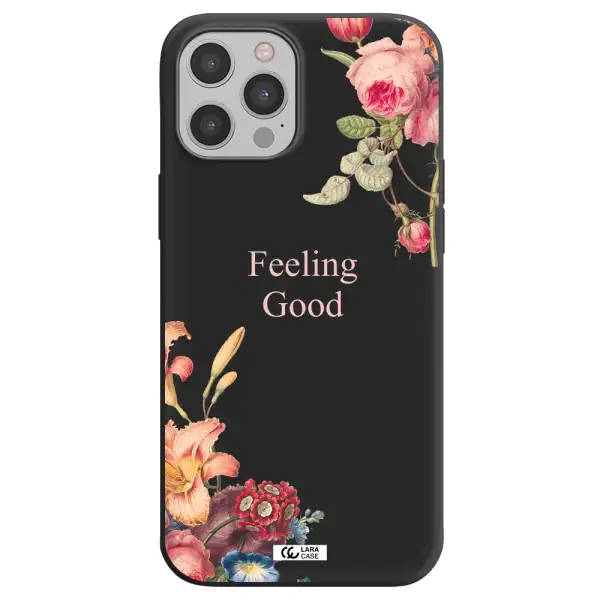 a close-up of flowers Apple iPhone 12 pro Silicone black Case