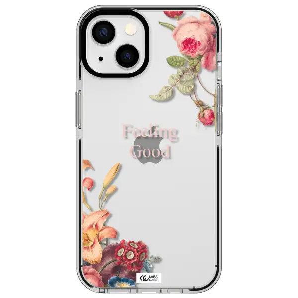 a close-up of flowers Apple iPhone 13 impact black border Case
