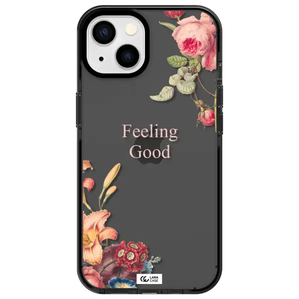 a close-up of flowers Apple iPhone 13 impact Smoke Black Case