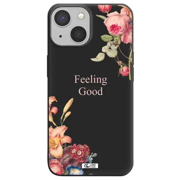 a close-up of flowers Apple iPhone 13 mini Silicone black Case
