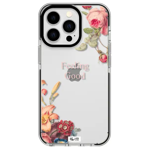 a close-up of flowers Apple iPhone 13 Pro impact black border Case