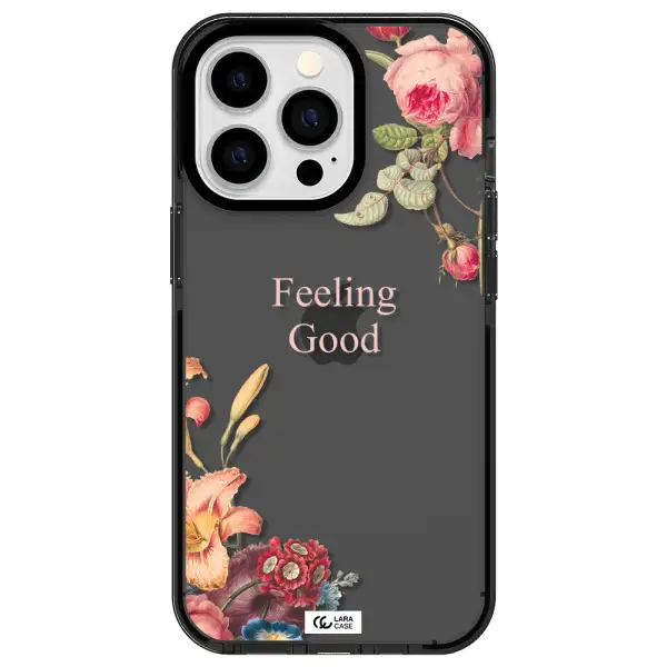 a close-up of flowers Apple iPhone 13 Pro impact Smoke Black Case
