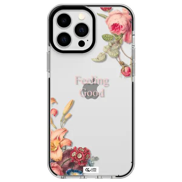 a close-up of flowers Apple iPhone 13 Pro Max impact black border Case