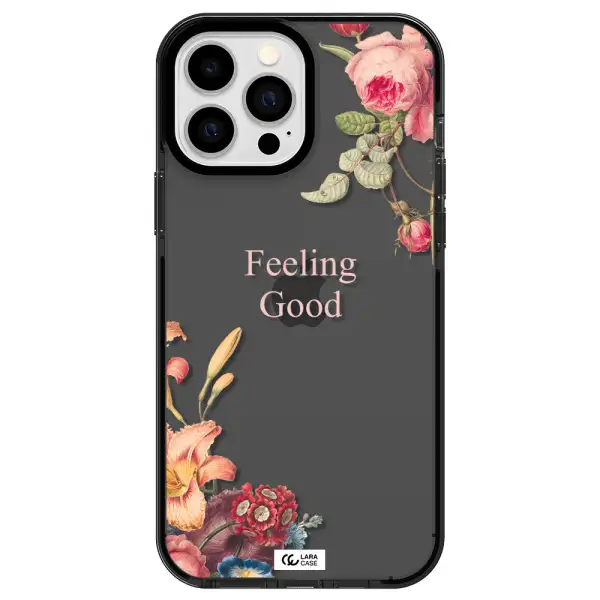 a close-up of flowers Apple iPhone 13 Pro Max impact Smoke Black Case