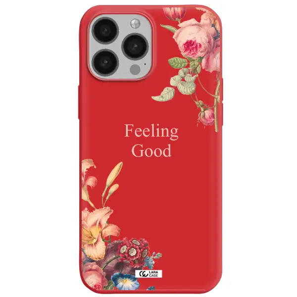 a close-up of flowers Apple iPhone 13 Pro Max Silicone Imperial Red Case