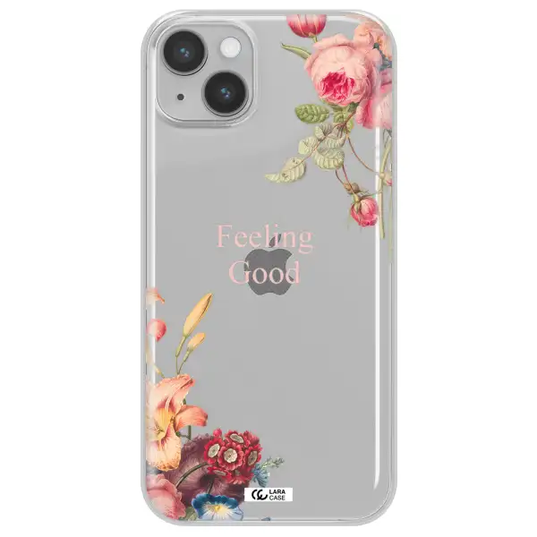 a close-up of flowers Apple iPhone 14 plus Clear TPU Case