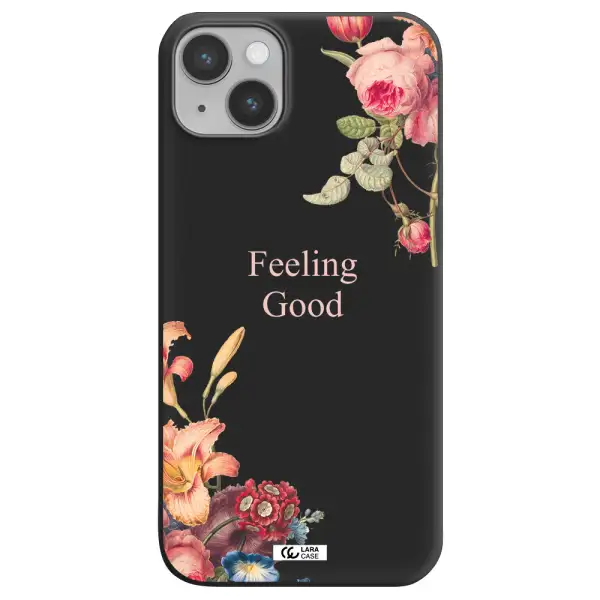 a close-up of flowers Apple iPhone 14 Silicone black Case