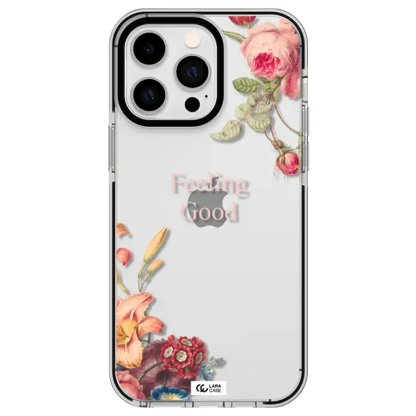 a close-up of flowers Apple iPhone 15 Pro impact black border Case