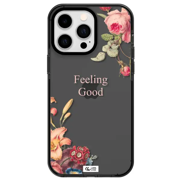 a close-up of flowers Apple iPhone 15 Pro Max impact Smoke Black Case
