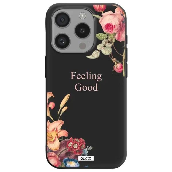 A Close-Up Of Flowers Apple Iphone 15 Pro Silicone Black Case