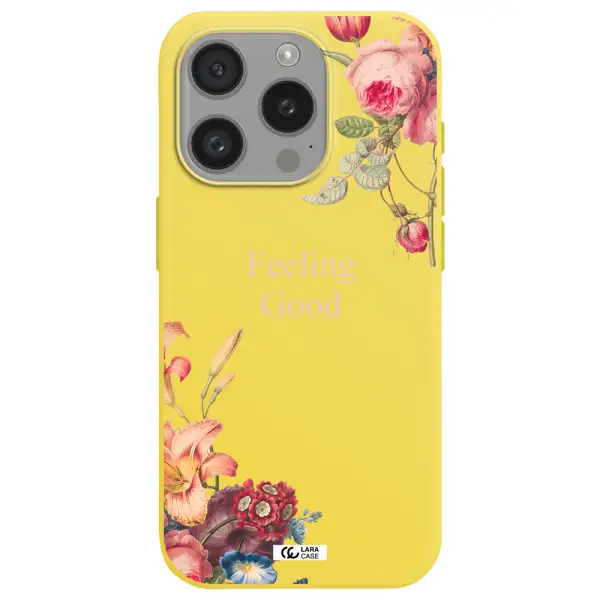 A Close-Up Of Flowers Apple Iphone 15 Pro Silicone Canary Yellow Case