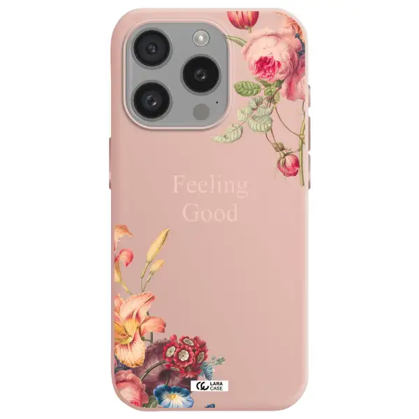 A Close-Up Of Flowers Apple Iphone 15 Pro Silicone Pastel Pink Case