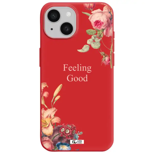 A Close-Up Of Flowers Apple Iphone 15 Silicone Imperial Red Case