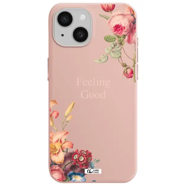 A Close-Up Of Flowers Apple Iphone 15 Silicone Pastel Pink Case