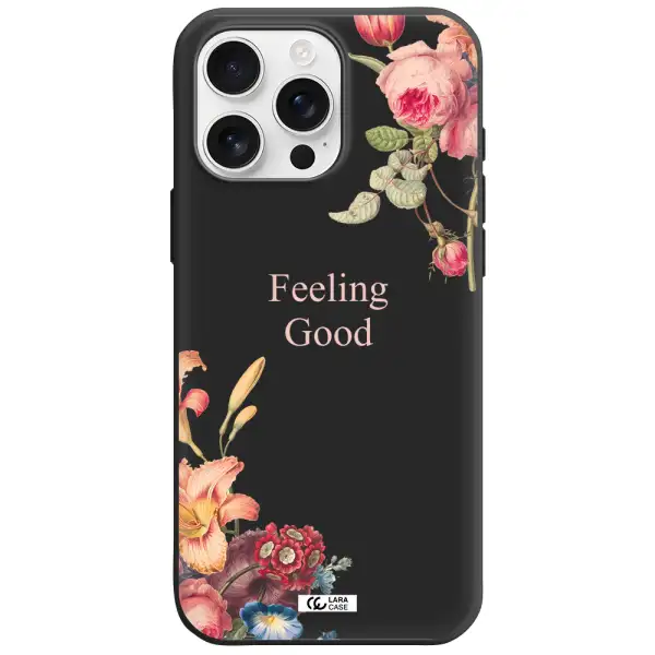 A Close-Up Of Flowers Apple Iphone 16 Pro Max Silicone Black Case