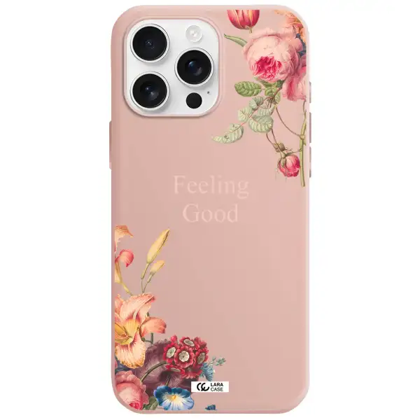 A Close-Up Of Flowers Apple Iphone 16 Pro Max Silicone Pastel Pink Case