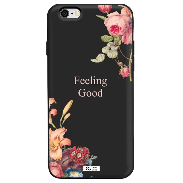 a close-up of flowers Apple iPhone 6 Silicone black Case