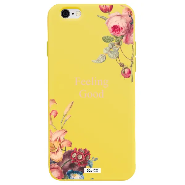 a close-up of flowers Apple iPhone 6 Silicone canary yellow Case