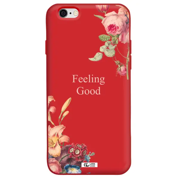 a close-up of flowers Apple iPhone 6 Silicone Imperial Red Case