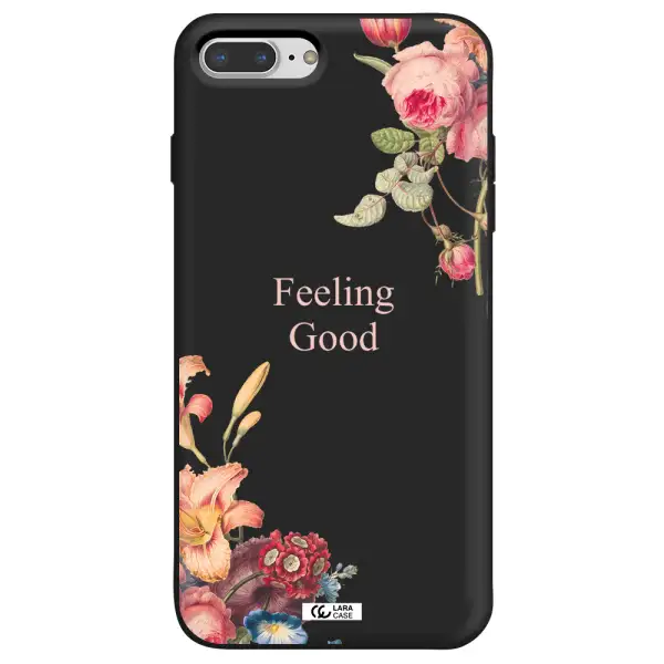 a close-up of flowers Apple iPhone 7 plus Silicone black Case