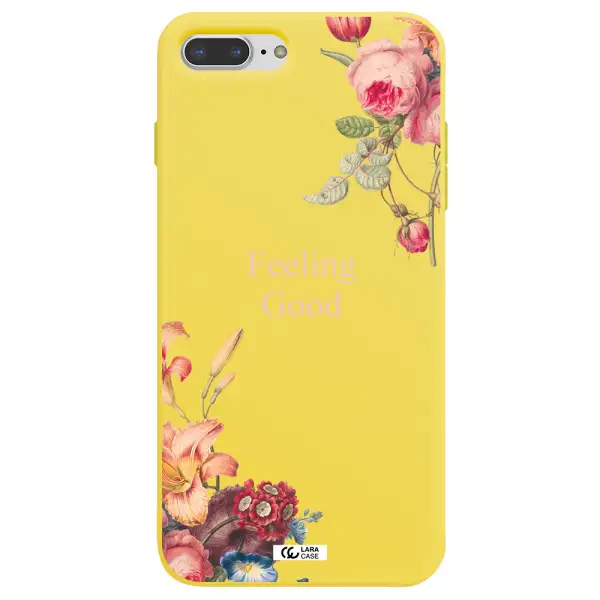 a close-up of flowers Apple iPhone 7 plus Silicone canary yellow Case