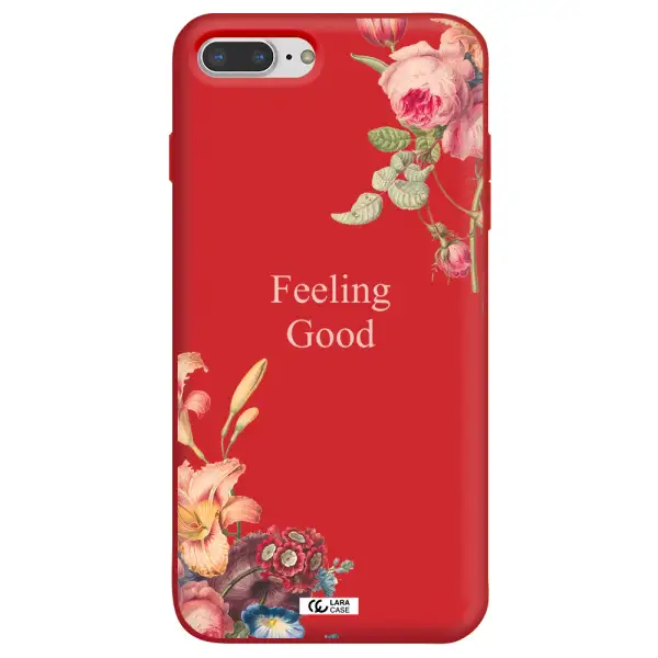 a close-up of flowers Apple iPhone 7 plus Silicone Imperial Red Case