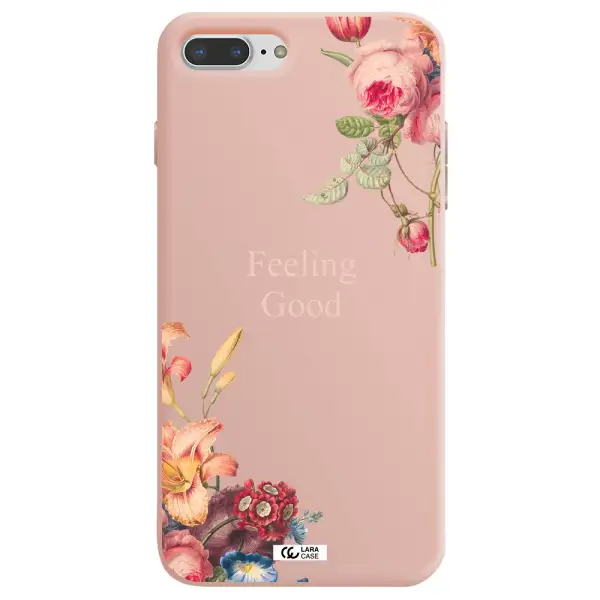 a close-up of flowers Apple iPhone 7 plus Silicone pastel pink Case