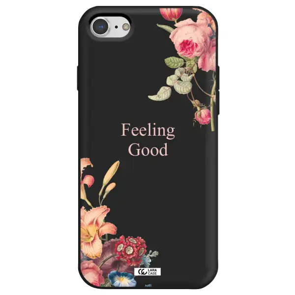 a close-up of flowers Apple iPhone 7 Silicone black Case