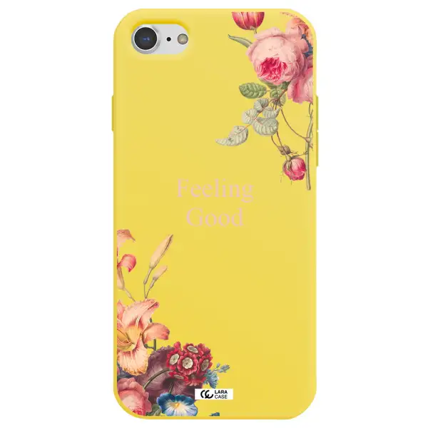 a close-up of flowers Apple iPhone 7 Silicone canary yellow Case