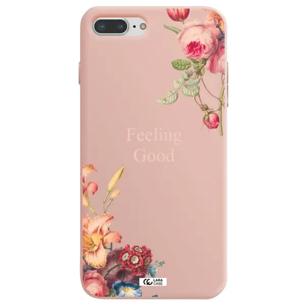 a close-up of flowers Apple iPhone 8 plus Silicone pastel pink Case