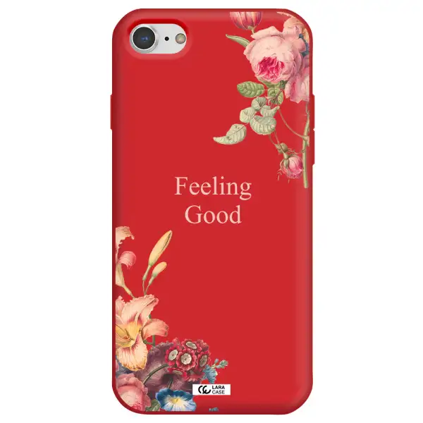 a close-up of flowers Apple iPhone 8 Silicone Imperial Red Case