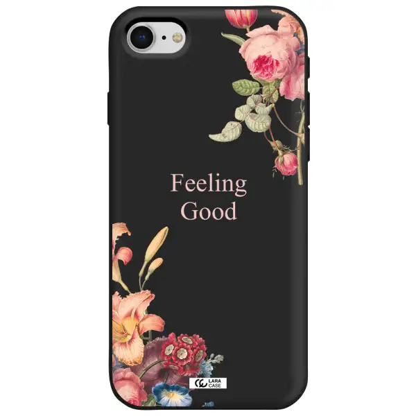 a close-up of flowers Apple iPhone se 2020 Silicone black Case