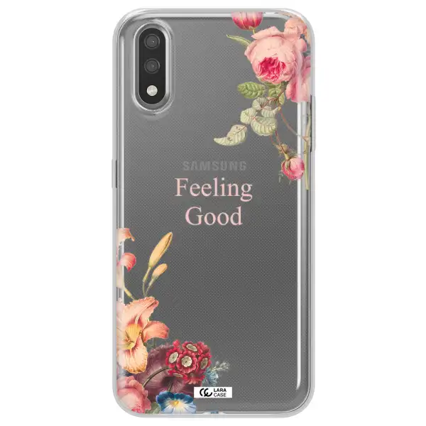 a close-up of flowers Samsung A01 Clear TPU Case