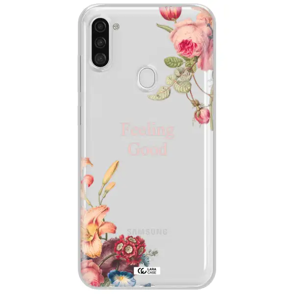 a close-up of flowers Samsung A11 Clear TPU Case